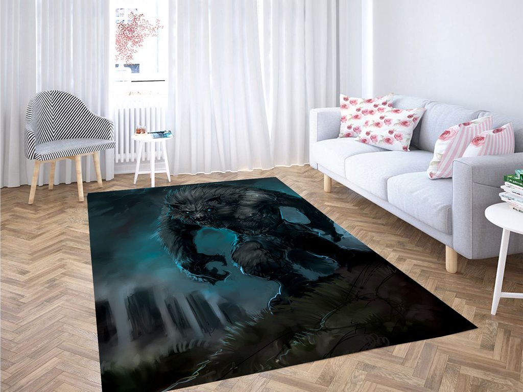Big Wolf Living Room Modern Carpet Rug 2 Big Wolf Living Room Modern Carpet Rug