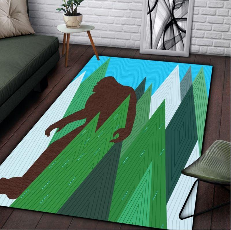 Bigfoot In The Forest Rectangle Limited Edition Rug 3 Bigfoot In The Forest Rectangle Limited Edition Rug