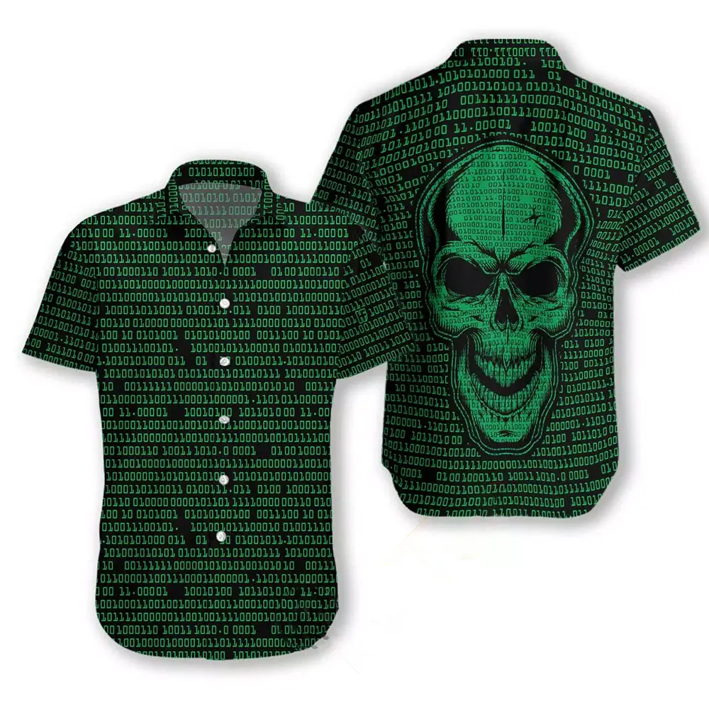 Binary Code Skull Hawaiian shirts 11 Binary Code Skull Hawaiian shirts
