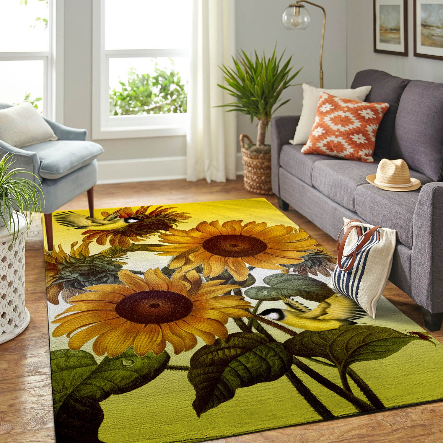 Bird And Sunflower Limited Edition Rug 4 Bird And Sunflower Limited Edition Rug