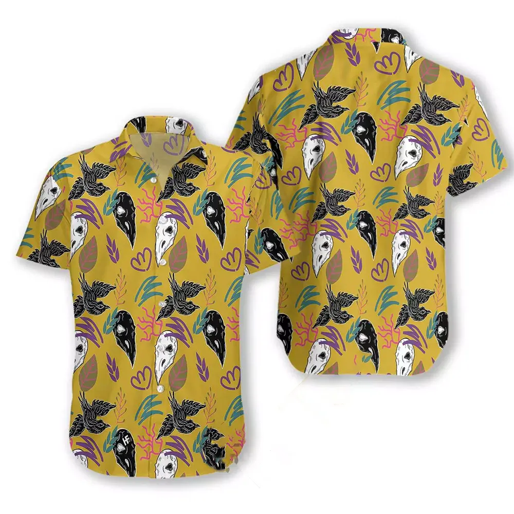 Bird Skull Hawaiian shirts
