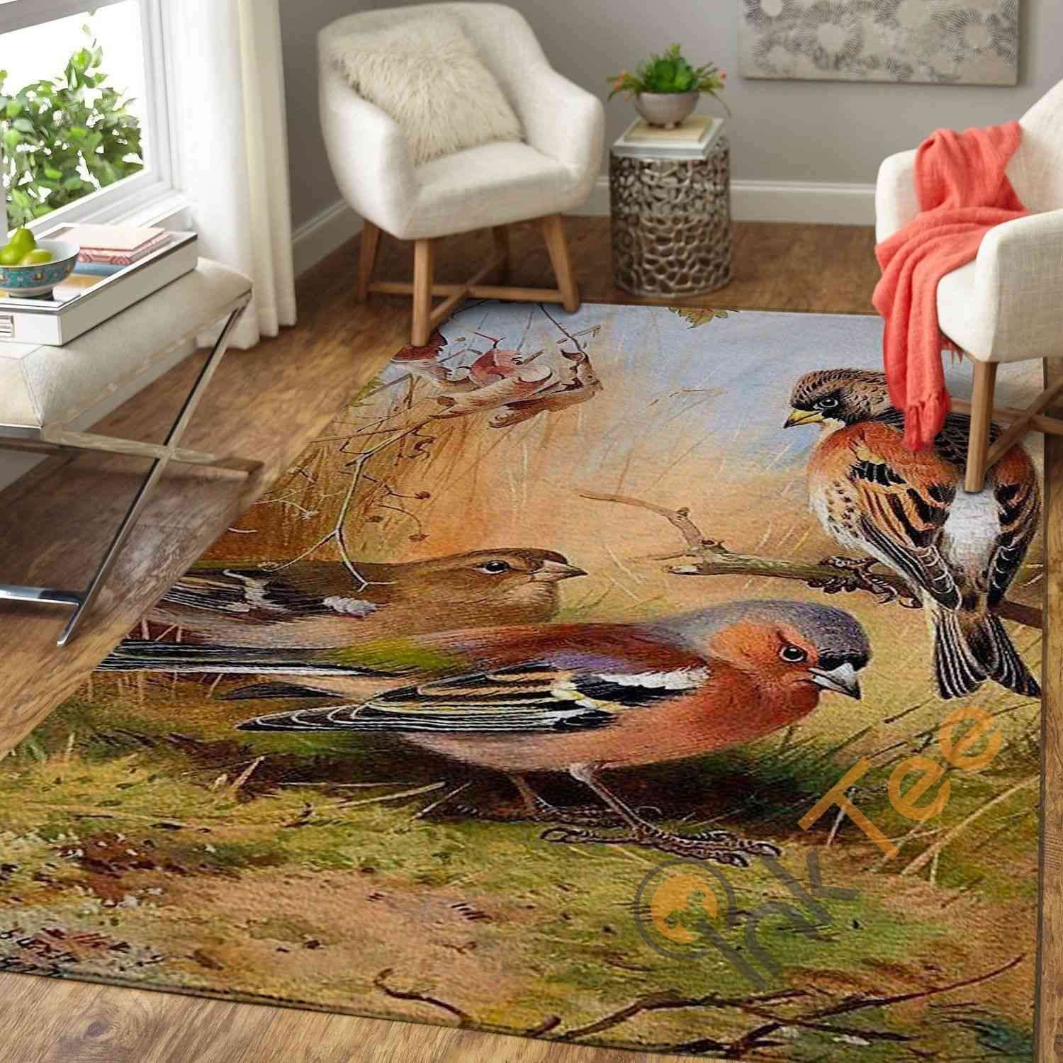 Birds Area Rug 6 Birds Area Rug