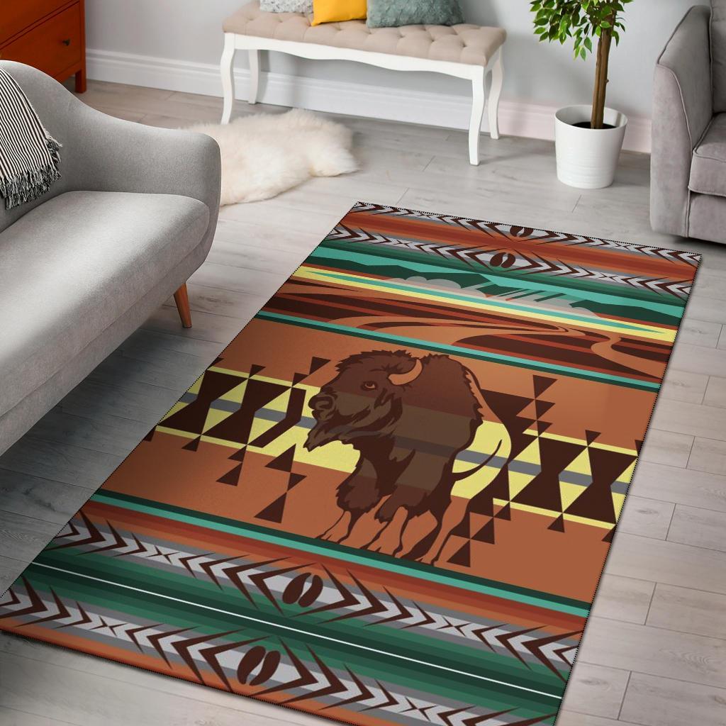 Bison Native American Symbol Area Limited Edition Rug 7 Bison Native American Symbol Area Limited Edition Rug