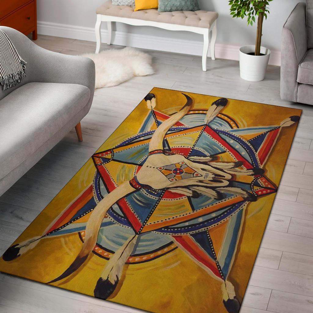 Bison Yellow Native American Pride Limited Edition Rug 7 Bison Yellow Native American Pride Limited Edition Rug