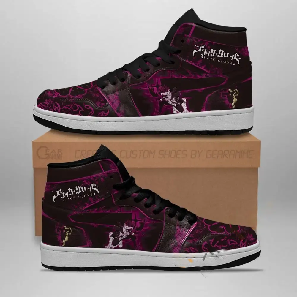 Black Asta Custom Purple Black Clover Anime Amazon Air Jordan Shoes