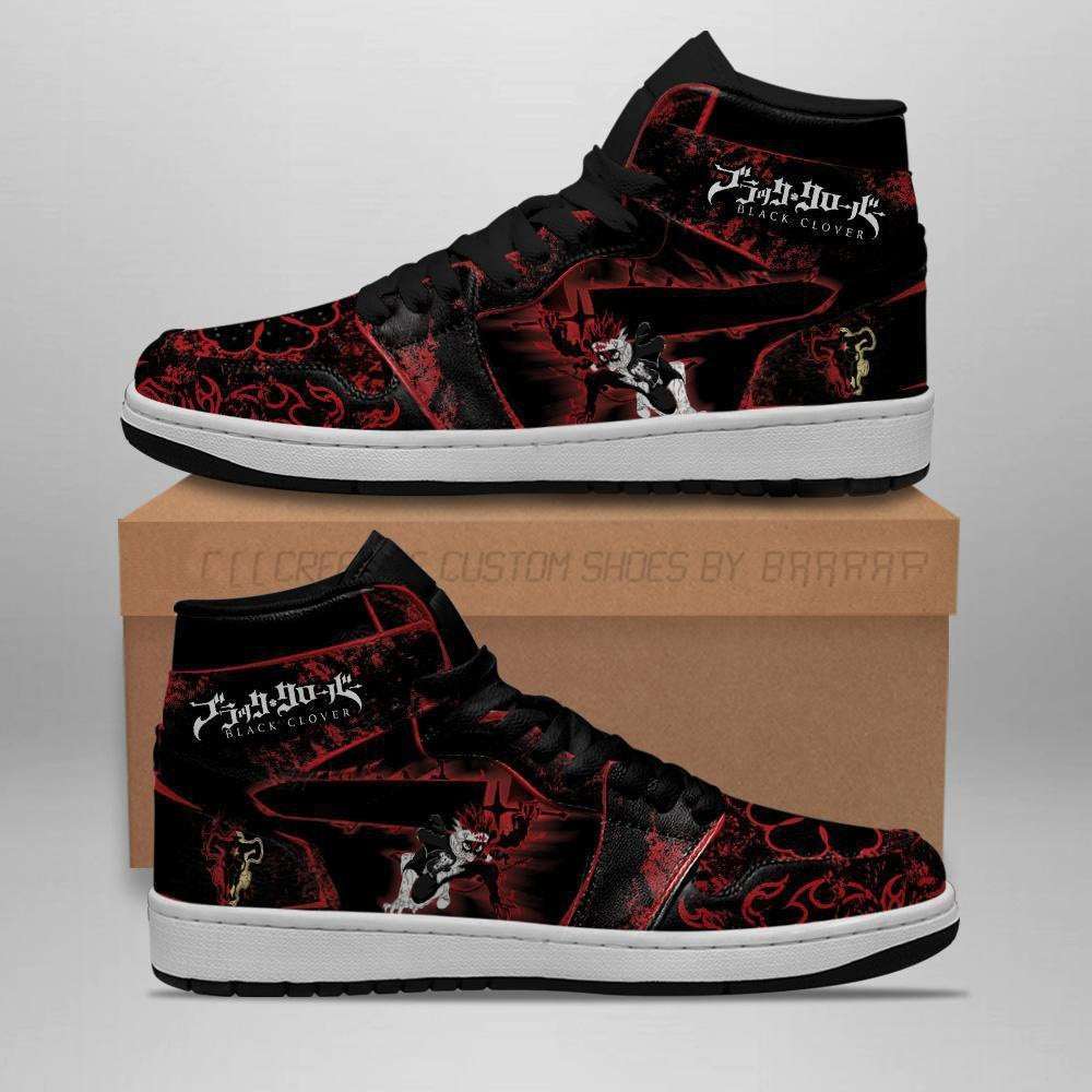 Black Asta Sword Clover Anime Air Jordan Shoes