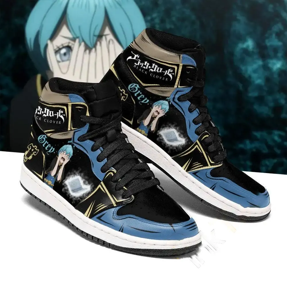 Black Bull Grey Black Clover Anime Shoes Amazon Air Jordan Shoes
