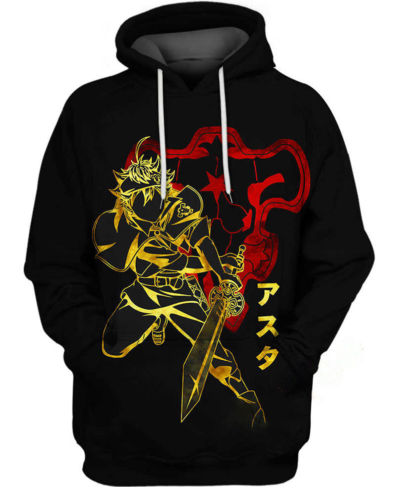Black Bull With Asta Hoodie 3D