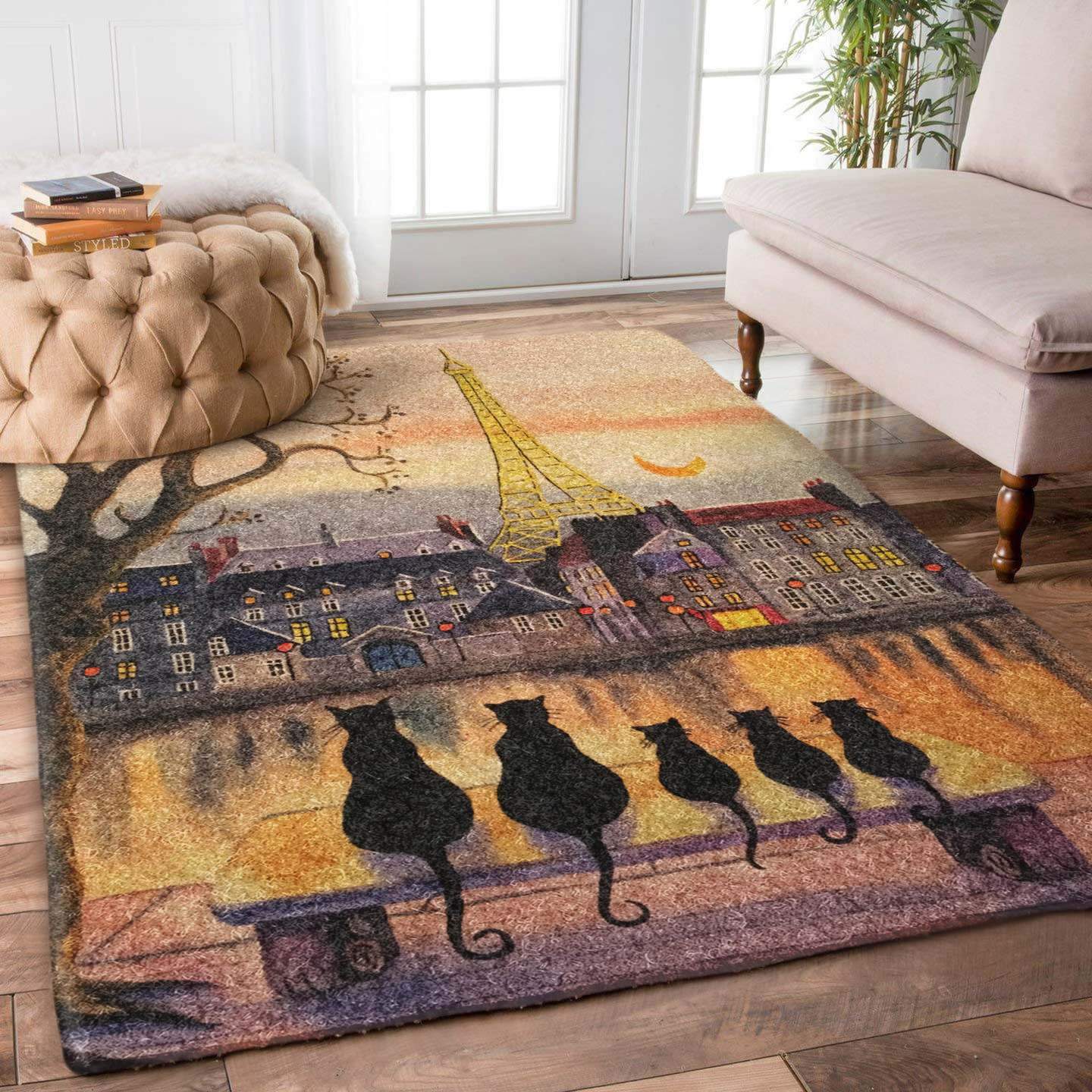 Black Cat Eiffel Tower Limited Edition Rug 5 Black Cat Eiffel Tower Limited Edition Rug
