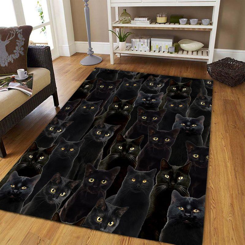 Black Cat So Cute Rectangle Limited Edition Rug 2 Black Cat So Cute Rectangle Limited Edition Rug