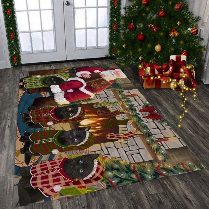 Christmas Black Cats Rectangle Limited Edition Rug