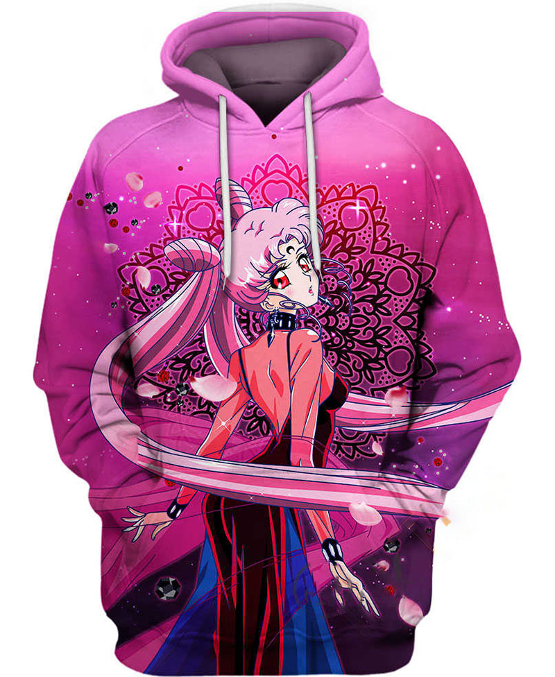 Black Lady Crystal Hoodie 3D