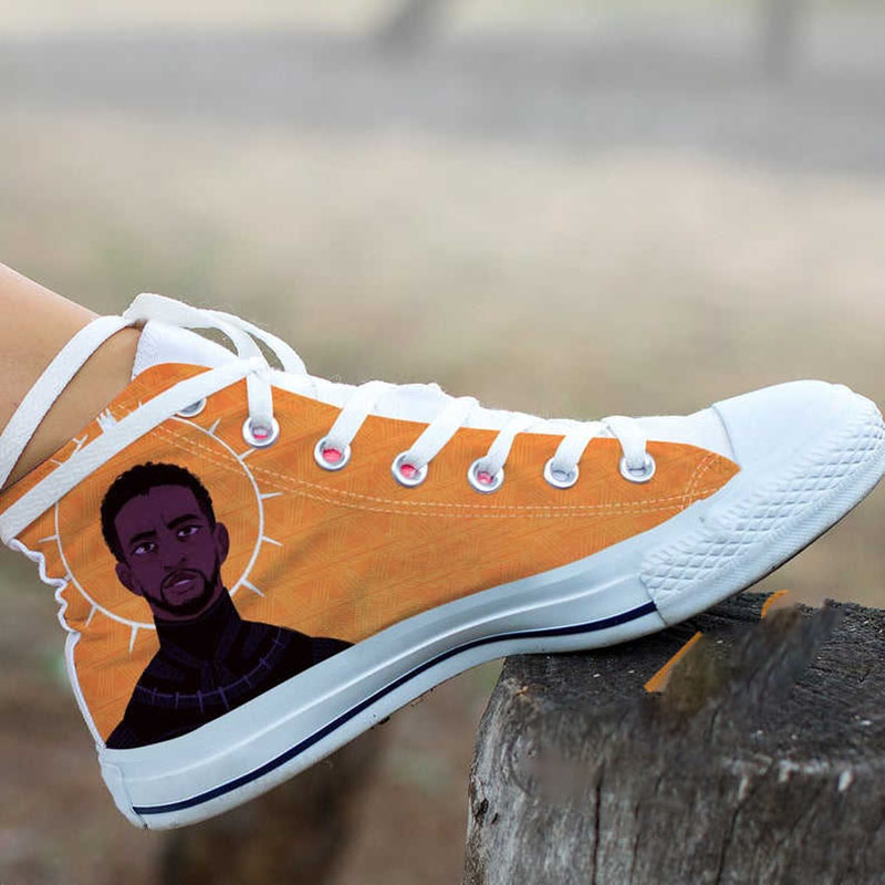 Black Panther Chadwick Boseman Music High Top Shoes 7 Black Panther Chadwick Boseman Music High Top Shoes