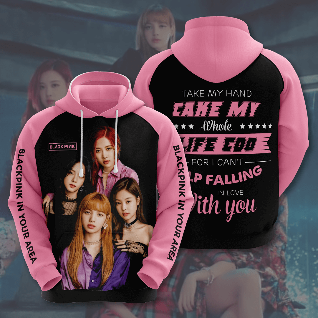 Black Pink Custom Hoodie 3D 6 Black Pink Custom Hoodie 3D