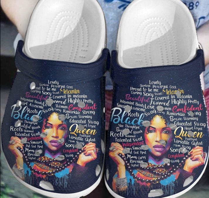 Black Queen Proud Crocs Clog Shoes