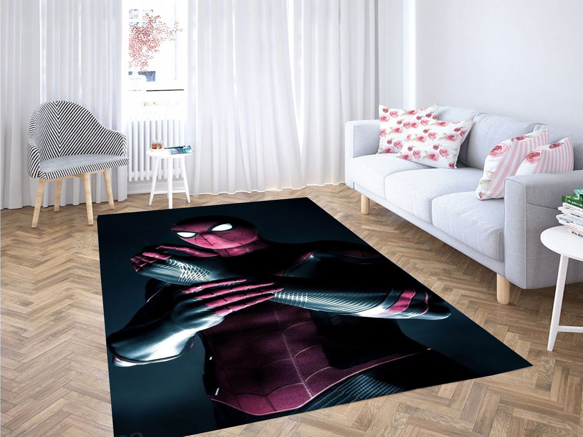 Black Spider Man Carpet Rug