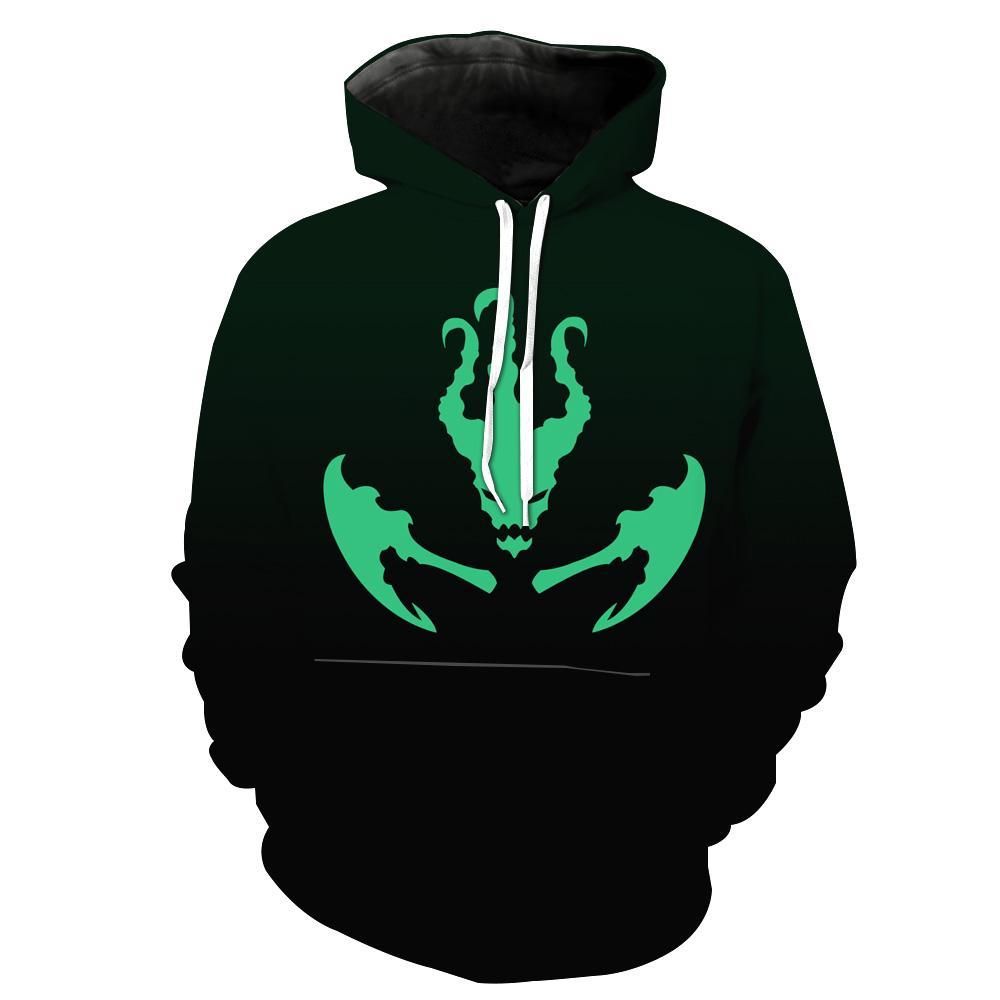 Black Thresh League Of Legendss Hoodie 3D 2 Black Thresh League Of Legendss Hoodie 3D