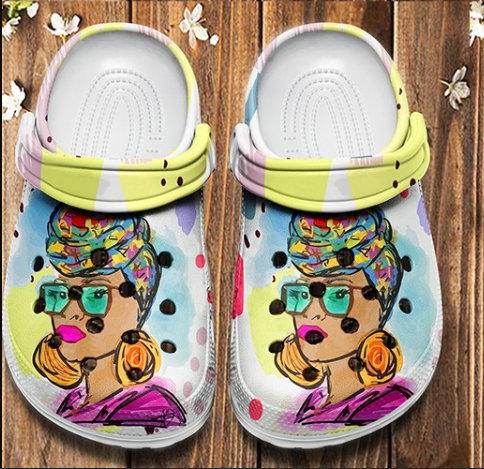 Black Woman Birthday Gift Crocs Clog Shoes 2 Black Woman Birthday Gift Crocs Clog Shoes
