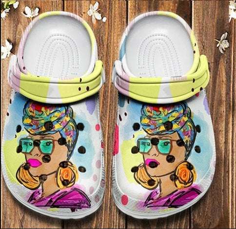 Black Woman Birthday Gift Crocs Clog Shoes