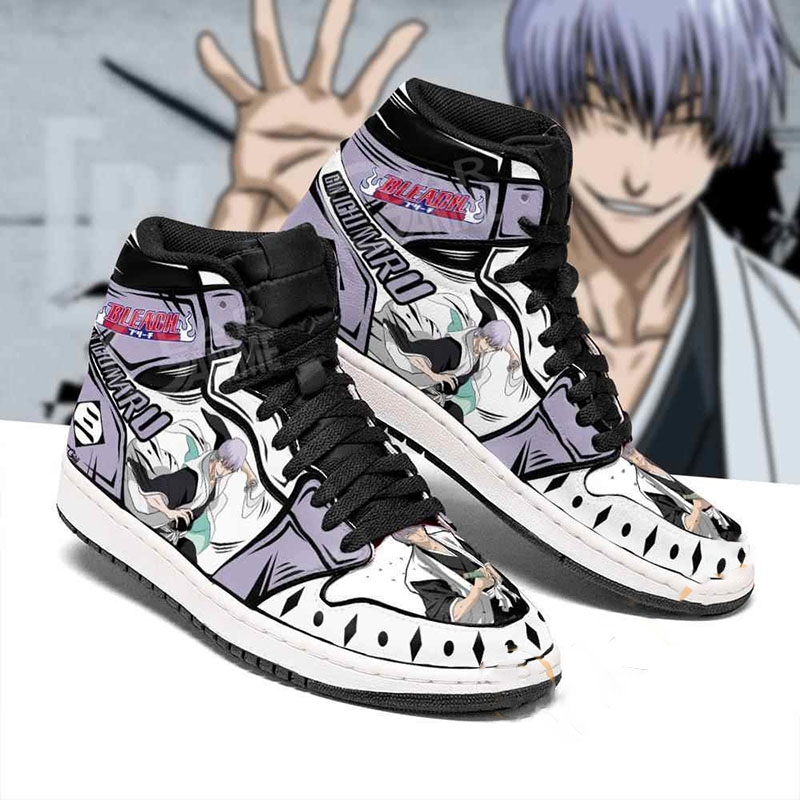 Bleach Gin Ichimaru Bleach Sneakers Anime Air Jordan Shoes 15 Bleach Gin Ichimaru Bleach Sneakers Anime Air Jordan Shoes