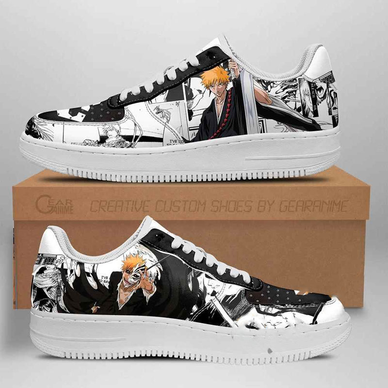 Bleach Ichigo Bleach Anime Nike Air Force Shoes