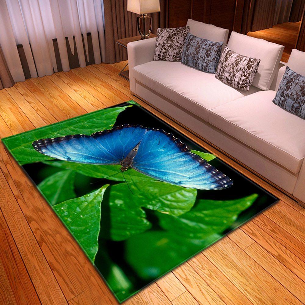 Blue Butterfly Limited Edition Rug 5 Blue Butterfly Limited Edition Rug