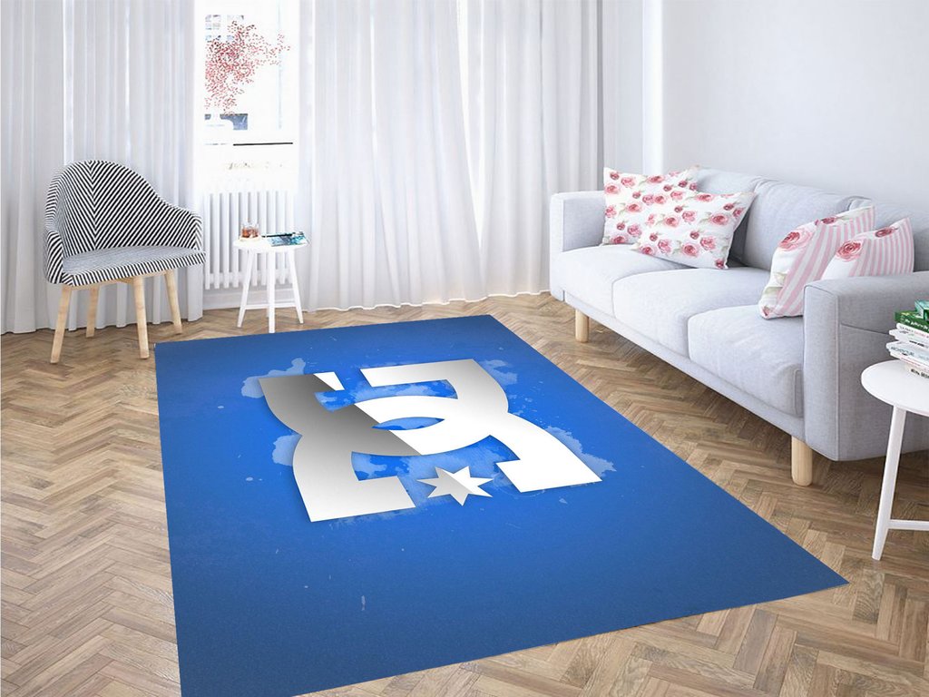 Blue Dcshoecousa Logo Living Room Modern Carpet Rug 6 Blue Dcshoecousa Logo Living Room Modern Carpet Rug