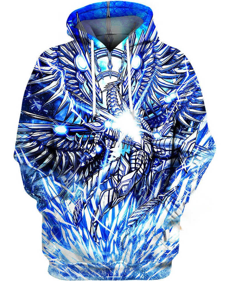 Blue Eyes Cosmic Burst Dragon Hoodie 3D