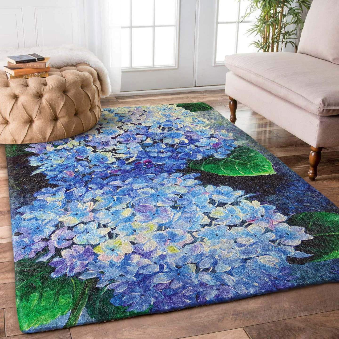 Blue Hydrangea Limited Edition Rug 7 Blue Hydrangea Limited Edition Rug