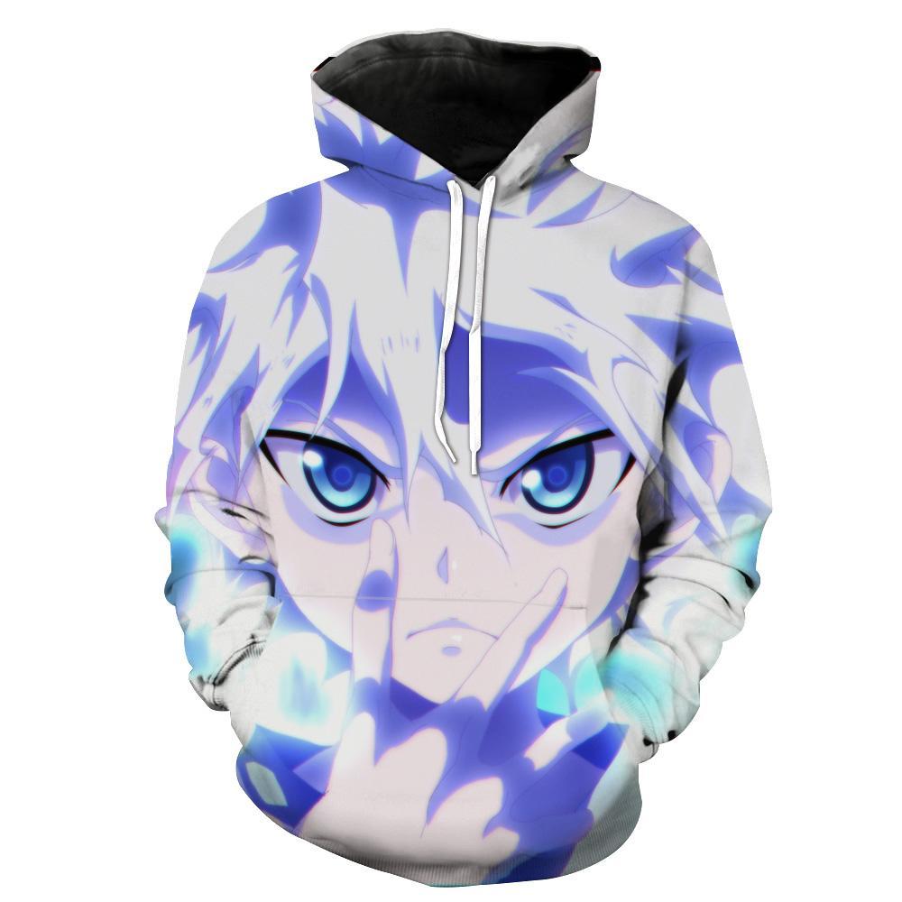 Blue Killua Killua Anime Hunter X Hunter Hoodie 3D