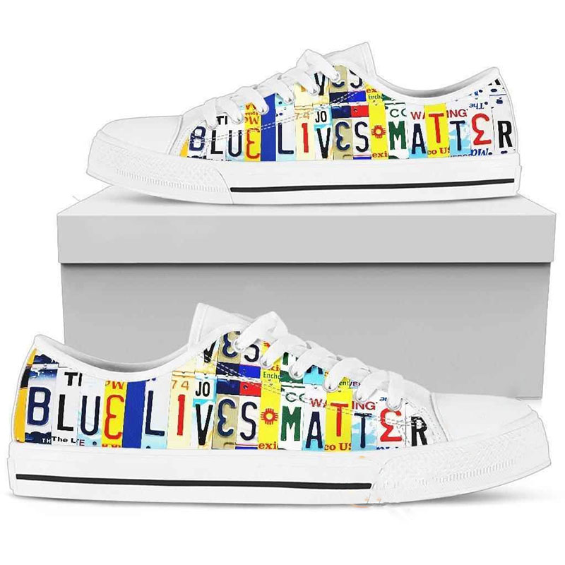 Blue Lives Matter Low Top Shoes 3 Blue Lives Matter Low Top Shoes