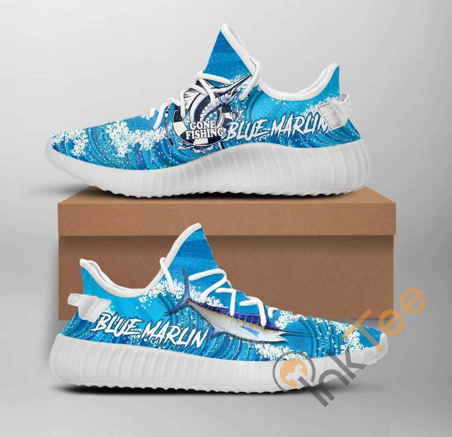 Blue Marlin Art Yeezy Boost 14 Blue Marlin Art Yeezy Boost