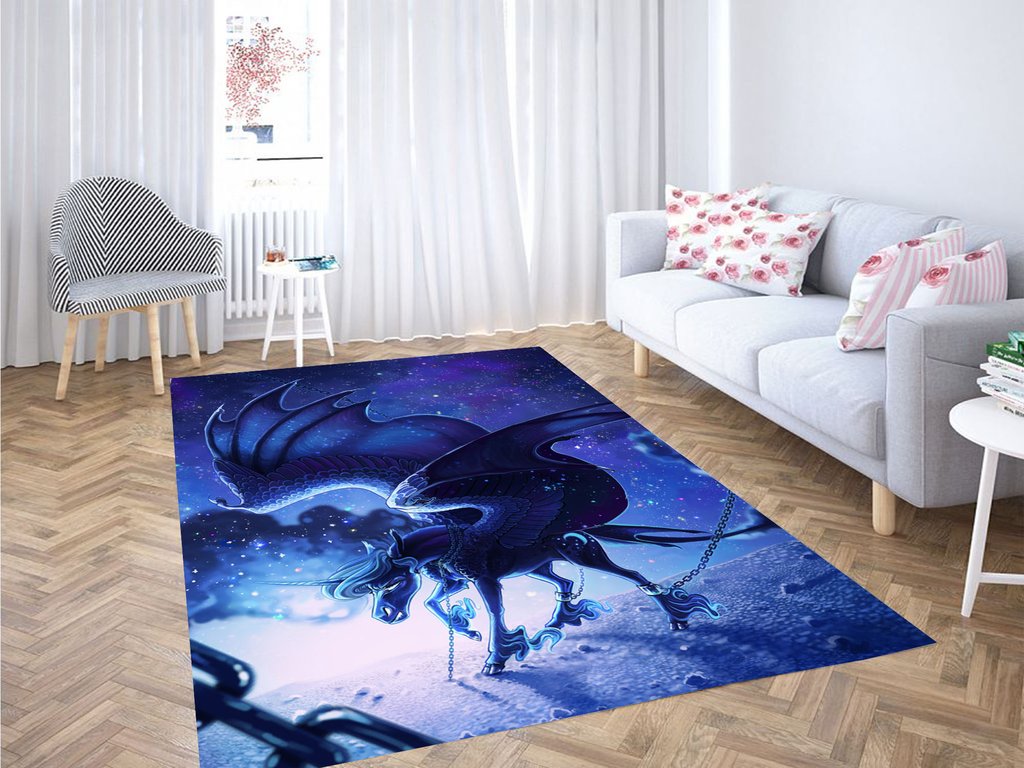 Blue Pegassus Living Room Modern Carpet Rug