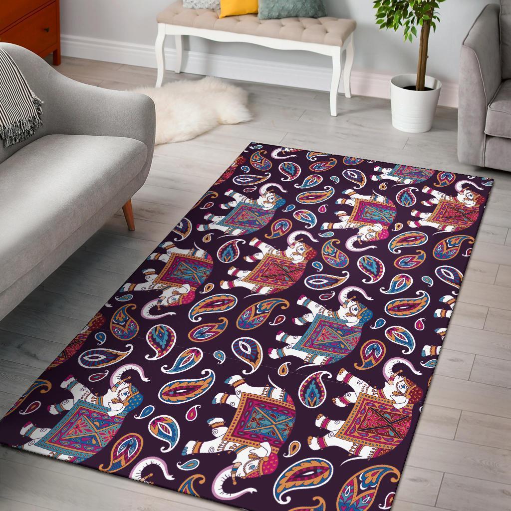 Bohemian Elephant Seamless Pattern Limited Edition Rug