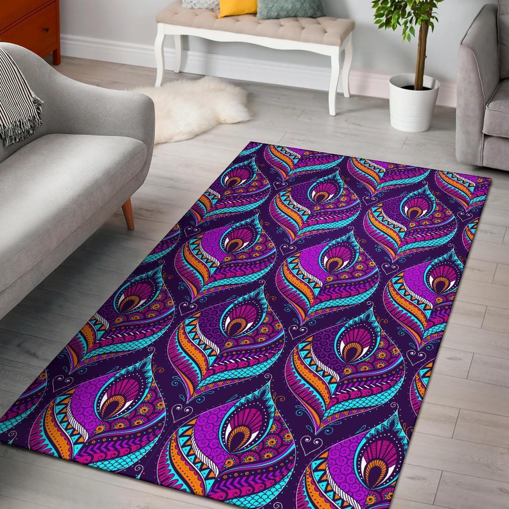 Bohemian Purple Pattern Print Area Limited Edition Rug 2 Bohemian Purple Pattern Print Area Limited Edition Rug