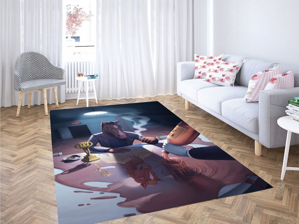 Bojack Horseman Digital Painting Living Room Modern Carpet Rug