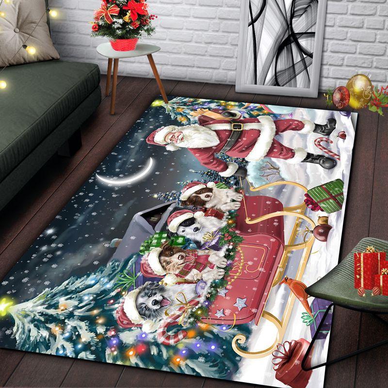 Border Collie And Sleigh Rectangle Limited Edition Rug 7 Border Collie And Sleigh Rectangle Limited Edition Rug