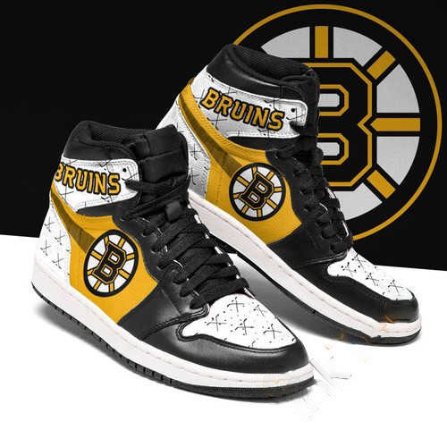 Boston Bruins High Top Jordan Custom Air Jordan Shoes