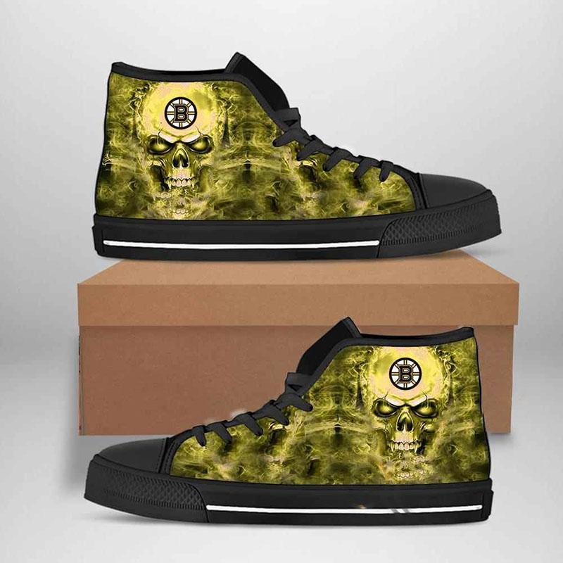 Boston Bruins Nhl Hockey High Top Shoes