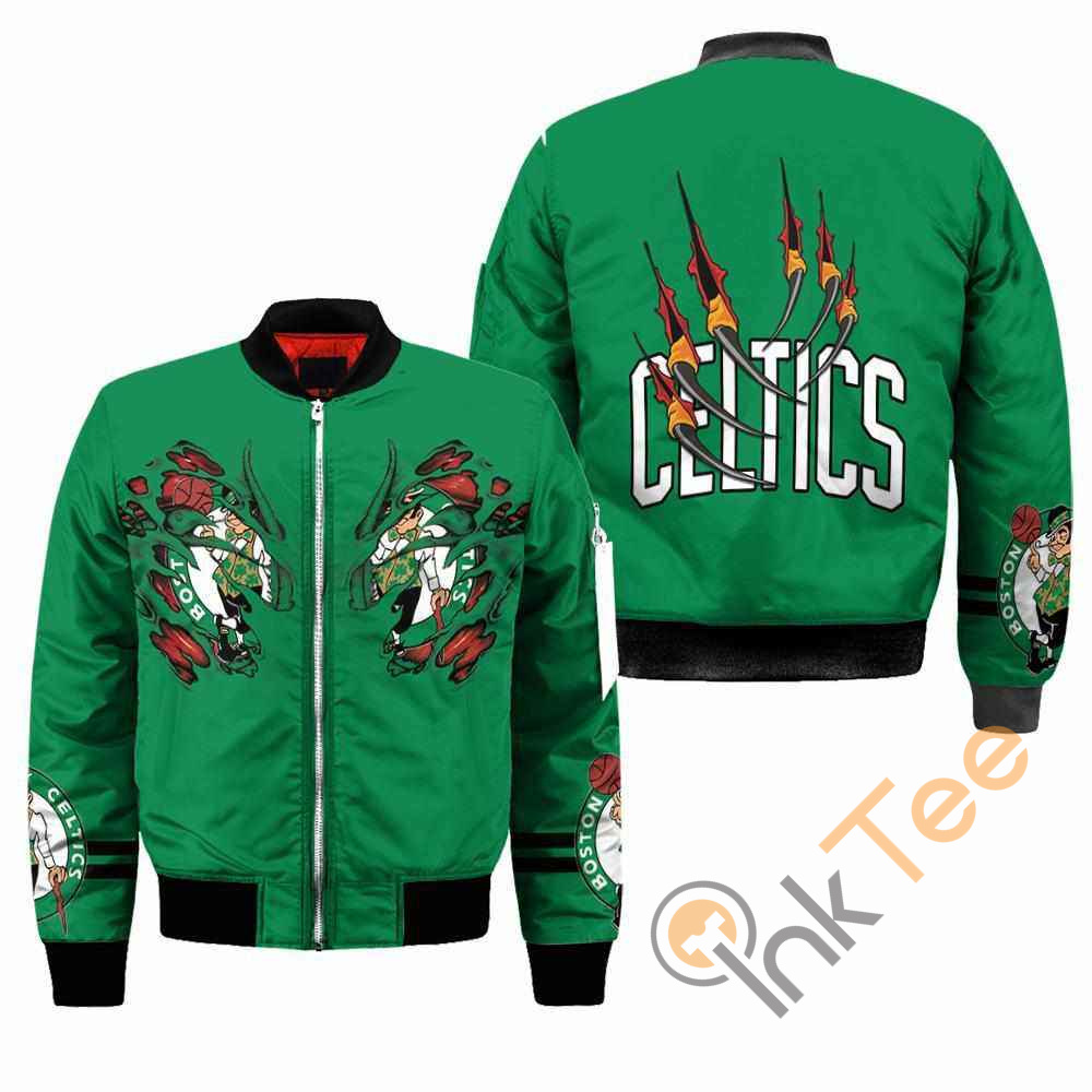 Boston Celtics NBA Claws Apparel Best Christmas Gift For Fans Bomber Jacket
