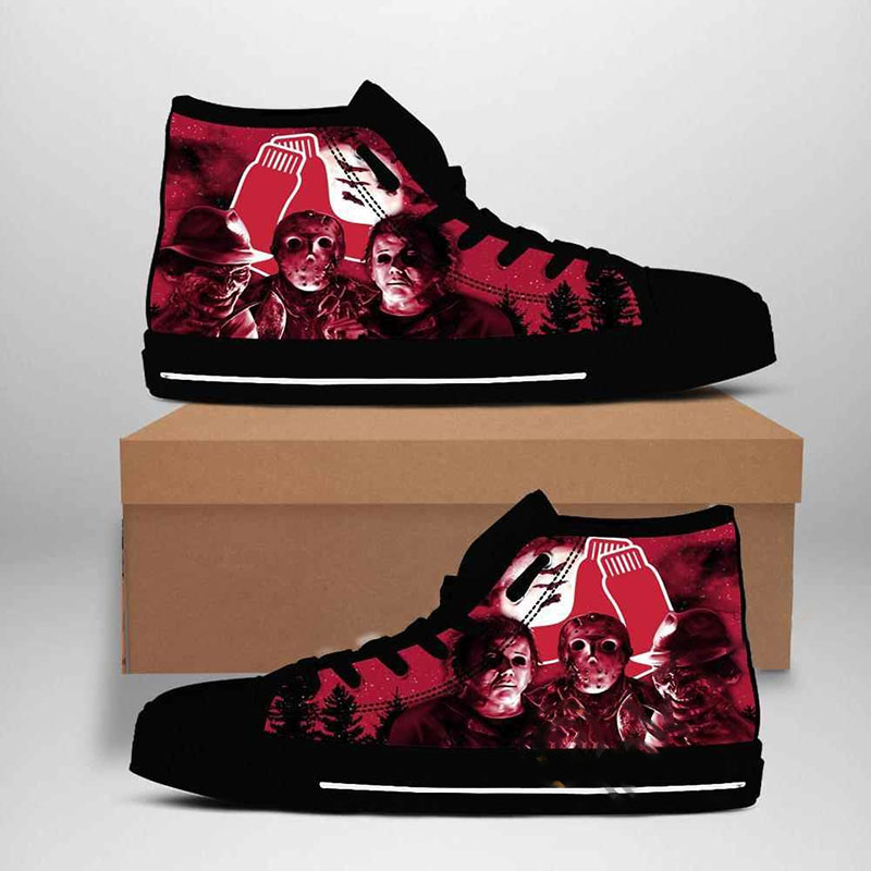 3D Boston Red Sox Mlb Baseball High Top Shoes