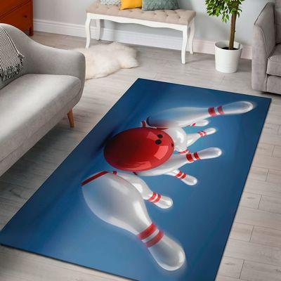 Bowling Red Blue Limited Edition Rug 1 Bowling Red Blue Limited Edition Rug