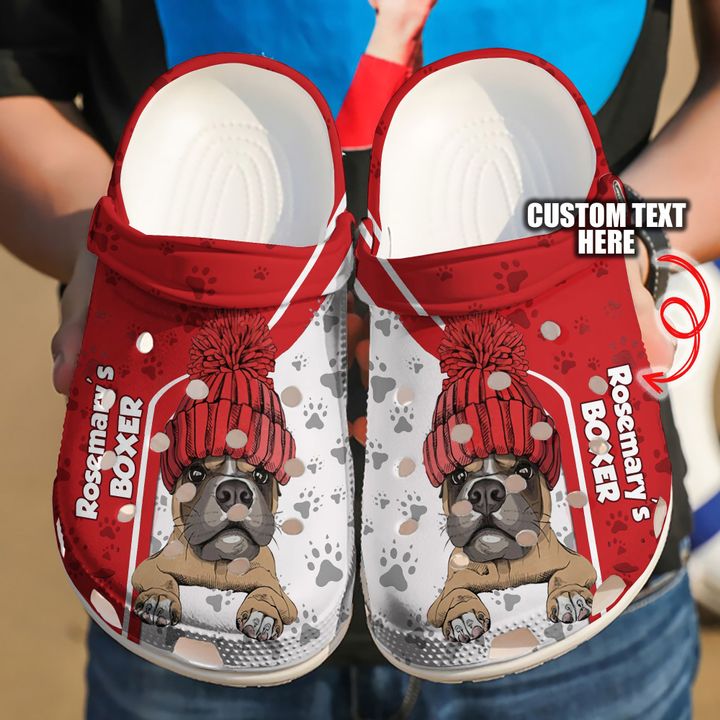 Boxer Personalized Red Crocs Clog Shoes 13 Boxer Personalized Red Crocs Clog Shoes