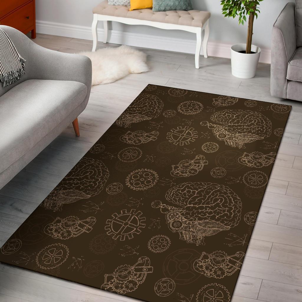Brain Thinking Pattern Print Area Limited Edition Rug 2 Brain Thinking Pattern Print Area Limited Edition Rug