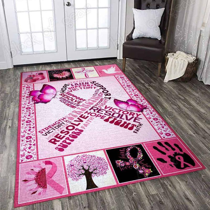 Breast Cancer Awareness Rectangle Limited Edition Rug 3 Breast Cancer Awareness Rectangle Limited Edition Rug