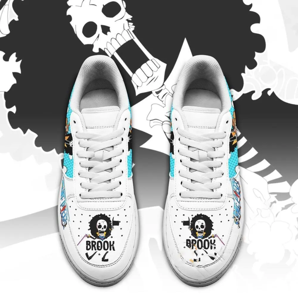 Brook Custom One Piece Anime Fan Amazon Nike Air Force Shoes