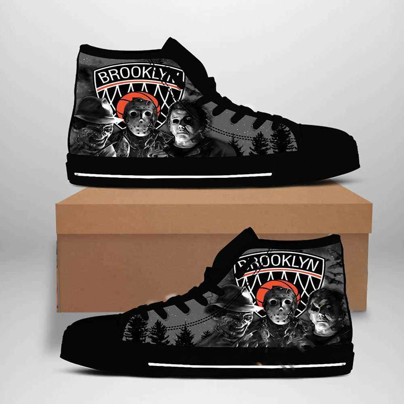 Brooklyn Net Nba Basketball High Top Shoes