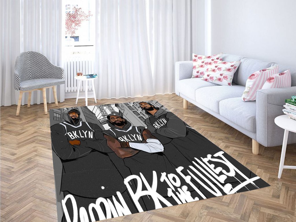 Brooklyn Nets Big Wallpaper Living Room Modern Carpet Rug 8 Brooklyn Nets Big Wallpaper Living Room Modern Carpet Rug