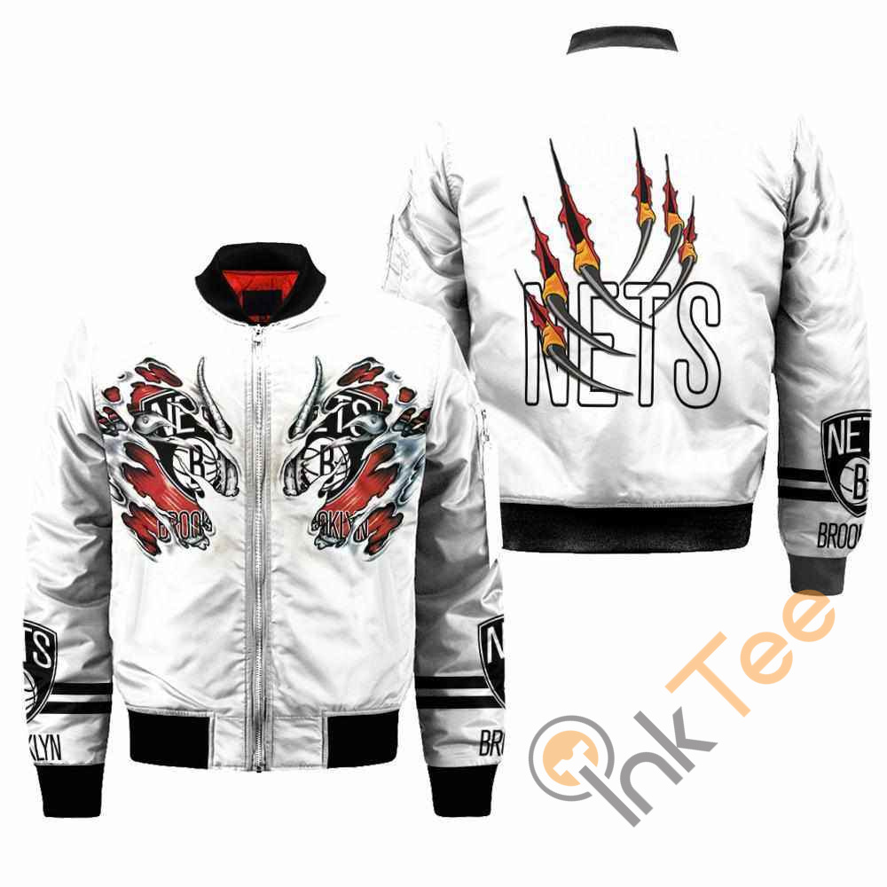 Brooklyn Nets NBA Claws Apparel Best Christmas Gift For Fans Bomber Jacket