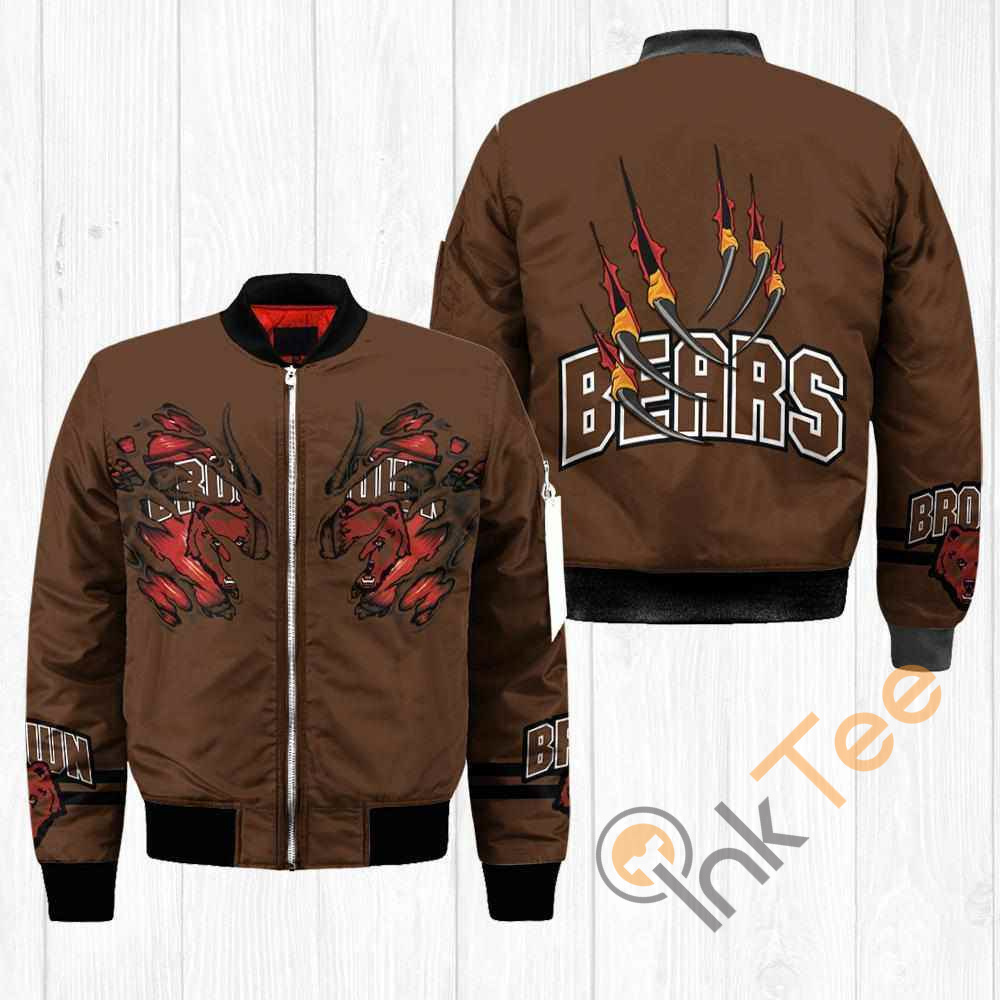 Brown Bears NCAA Claws Apparel Best Christmas Gift For Fans Bomber Jacket